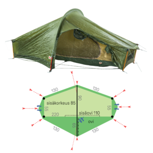 Fjällärven yhden hengen teltta