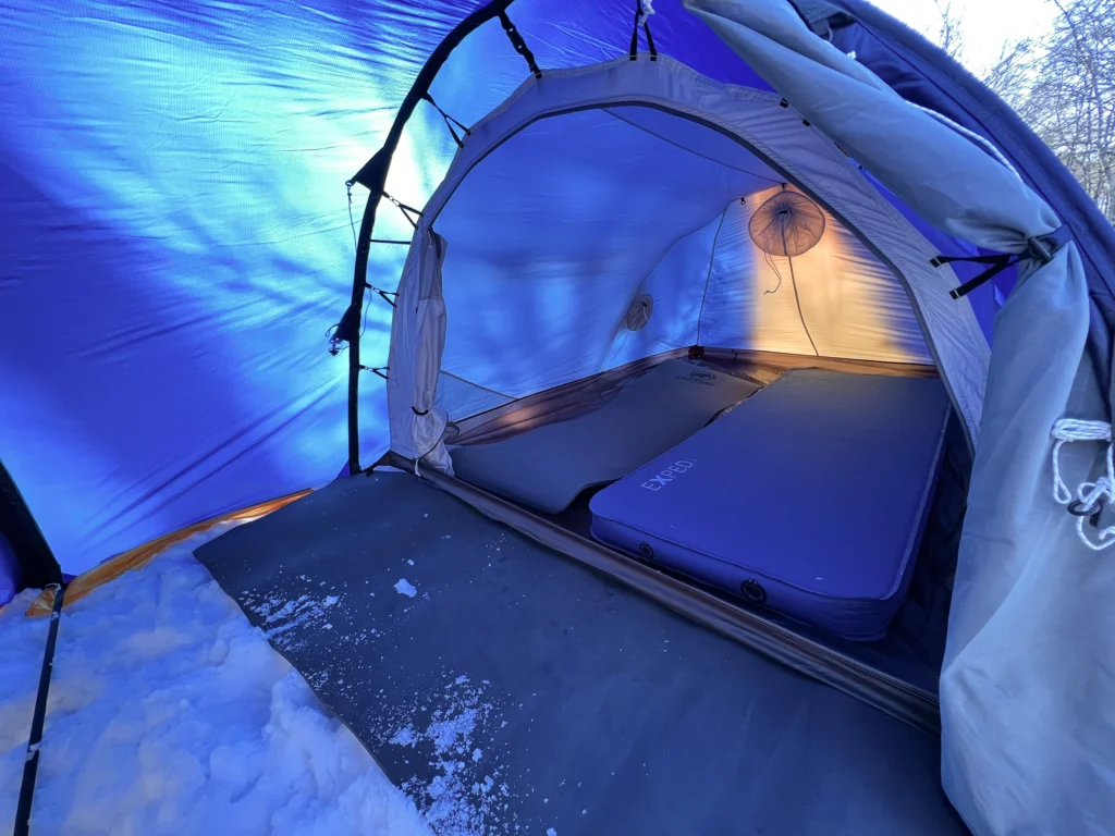 Barents Finse 3 -teltan sisätilat